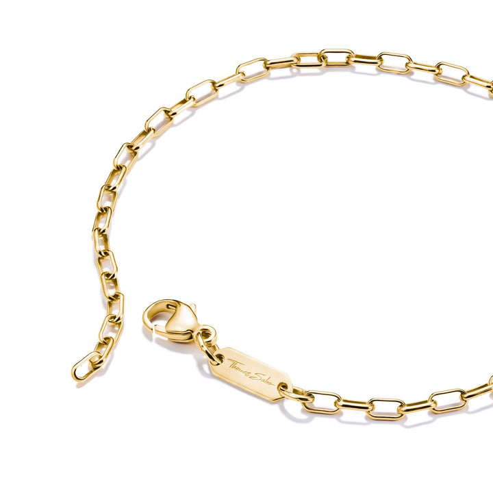 Gold-Tone Stainless Steel Paperclip Bracelet 2.3mm
