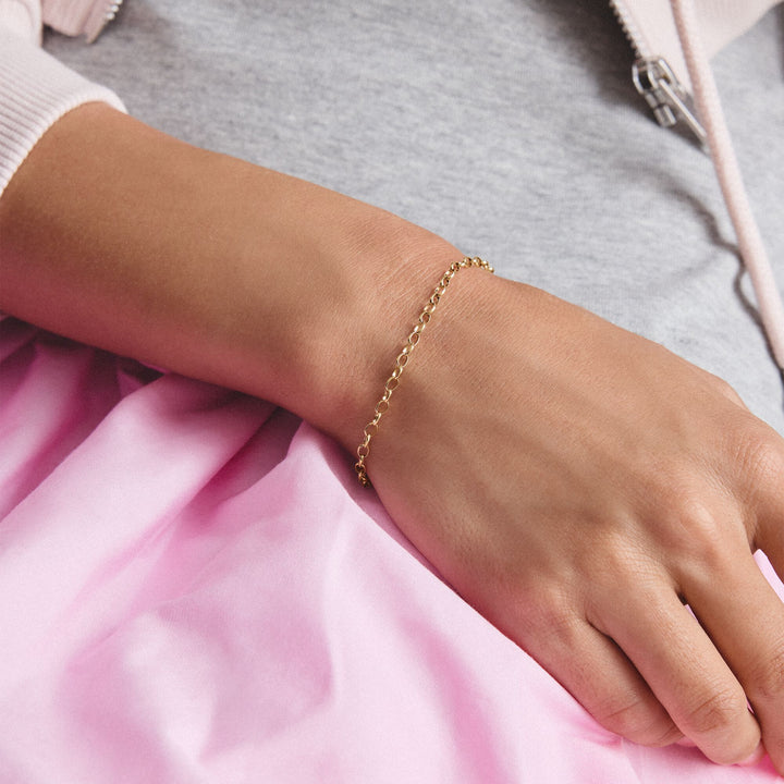 Gold-Tone Stainless Steel Paperclip Bracelet 2.3mm