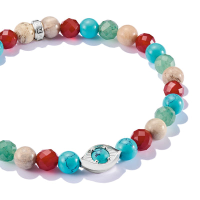 Multicoloured Eye Bead Bracelet