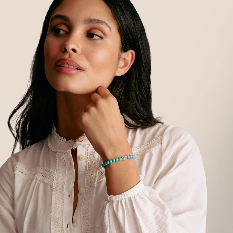 Turquoise Eye Bead Bracelet Elyndra