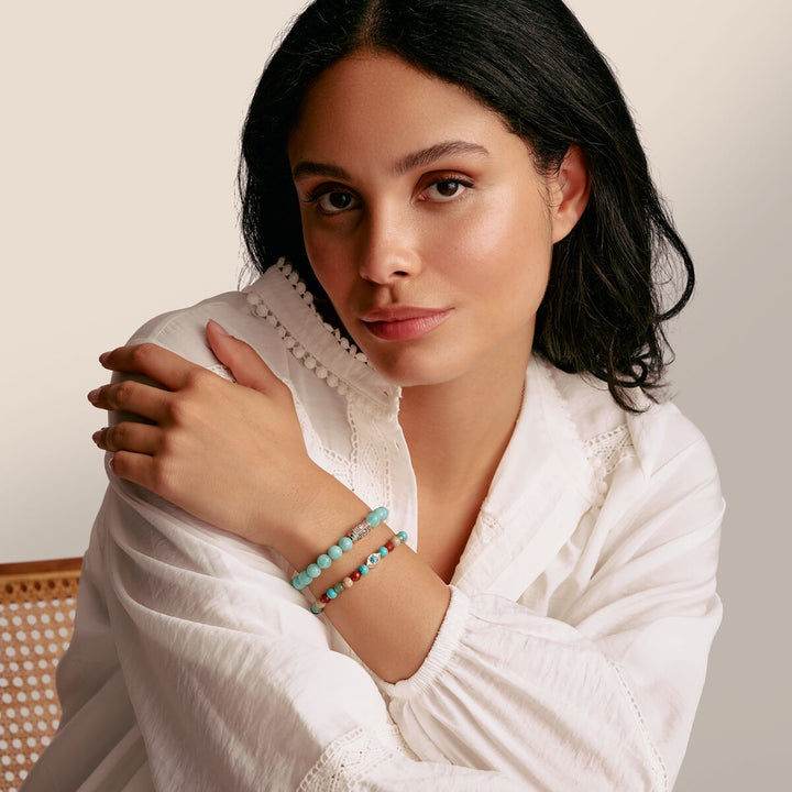 Blue Talisman Bead Bracelet