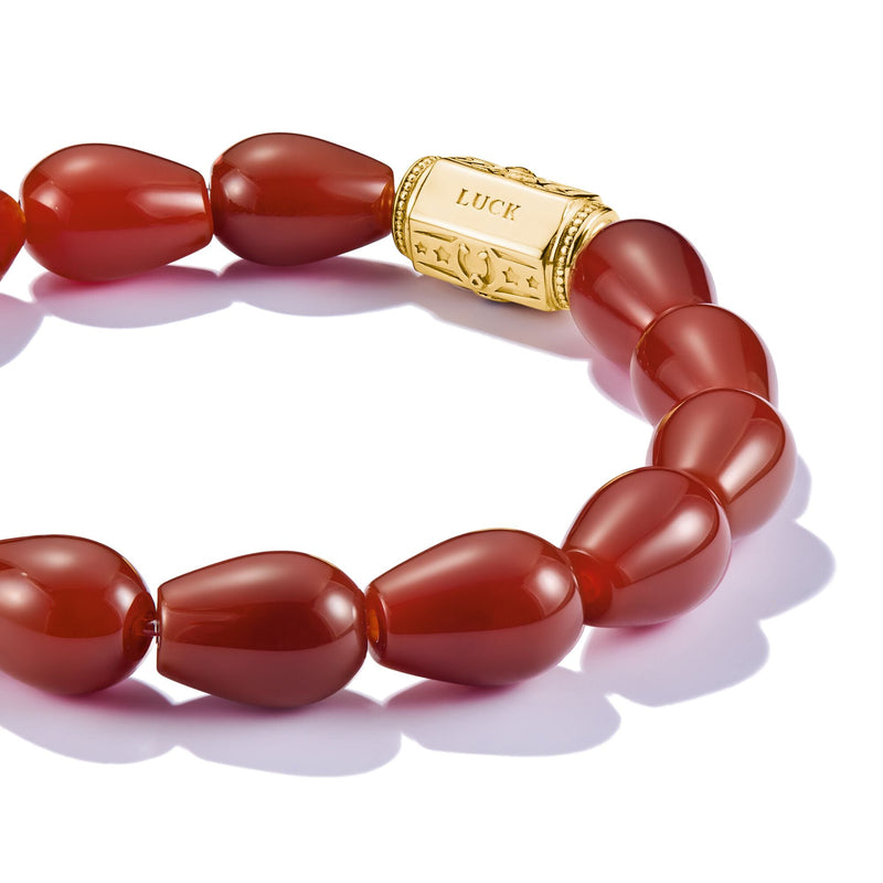 Bead Bracelet with Red Agate
