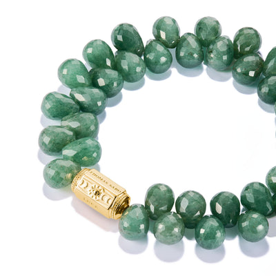 Green Bead Bracelet Two-Row