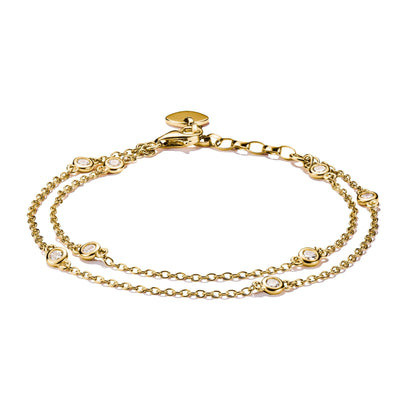 Bracelet with Zirconia Double-Row | THOMAS SABO Australia