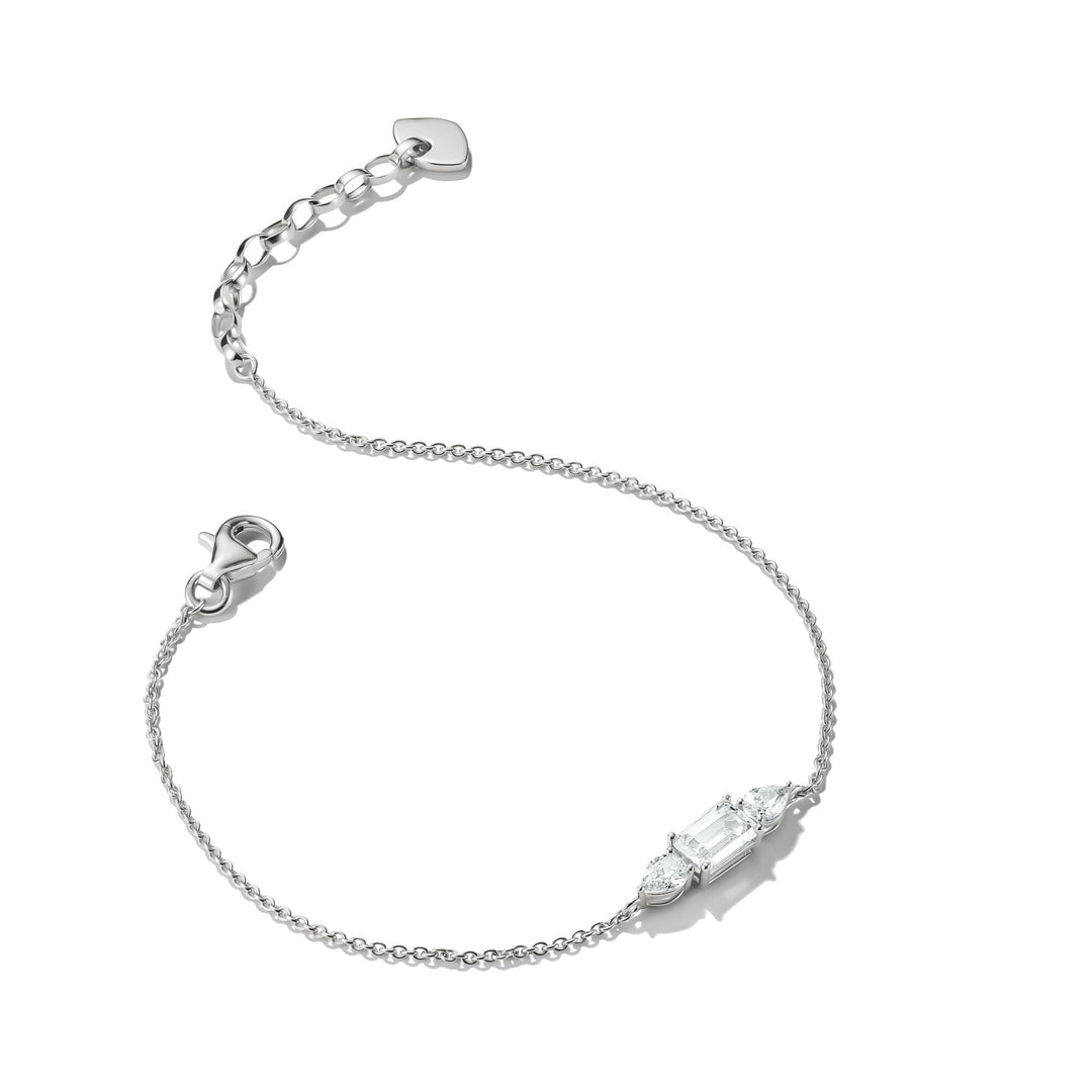 Bracelet with Sparkling Zirconia Stones Silver