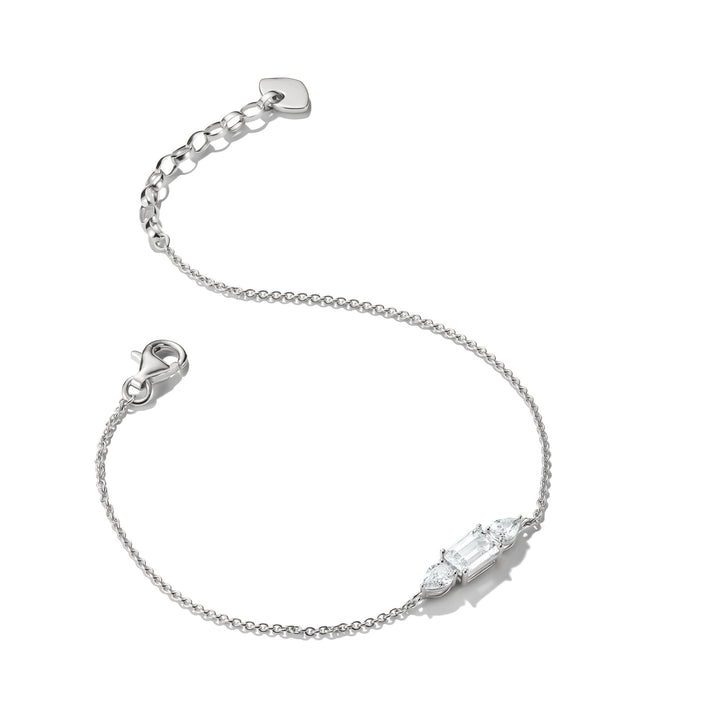 Bracelet with Sparkling Zirconia Stones Silver