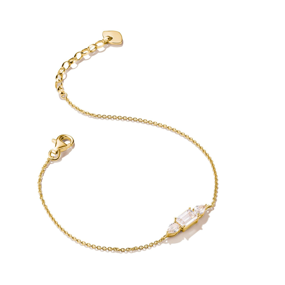 Bracelet with Sparkling Zirconia Stones Gold