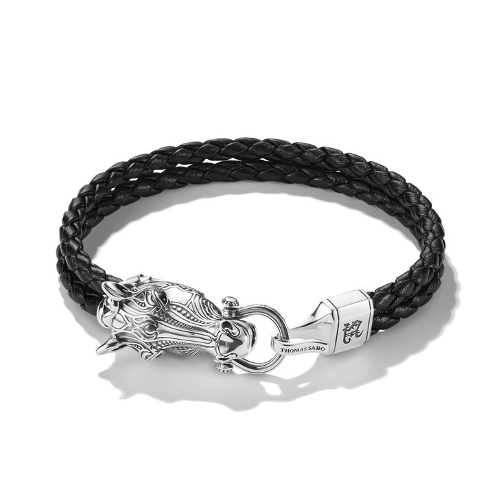 Leather Bracelet with Horse Head Wild Horses | THOMAS SABO Australia