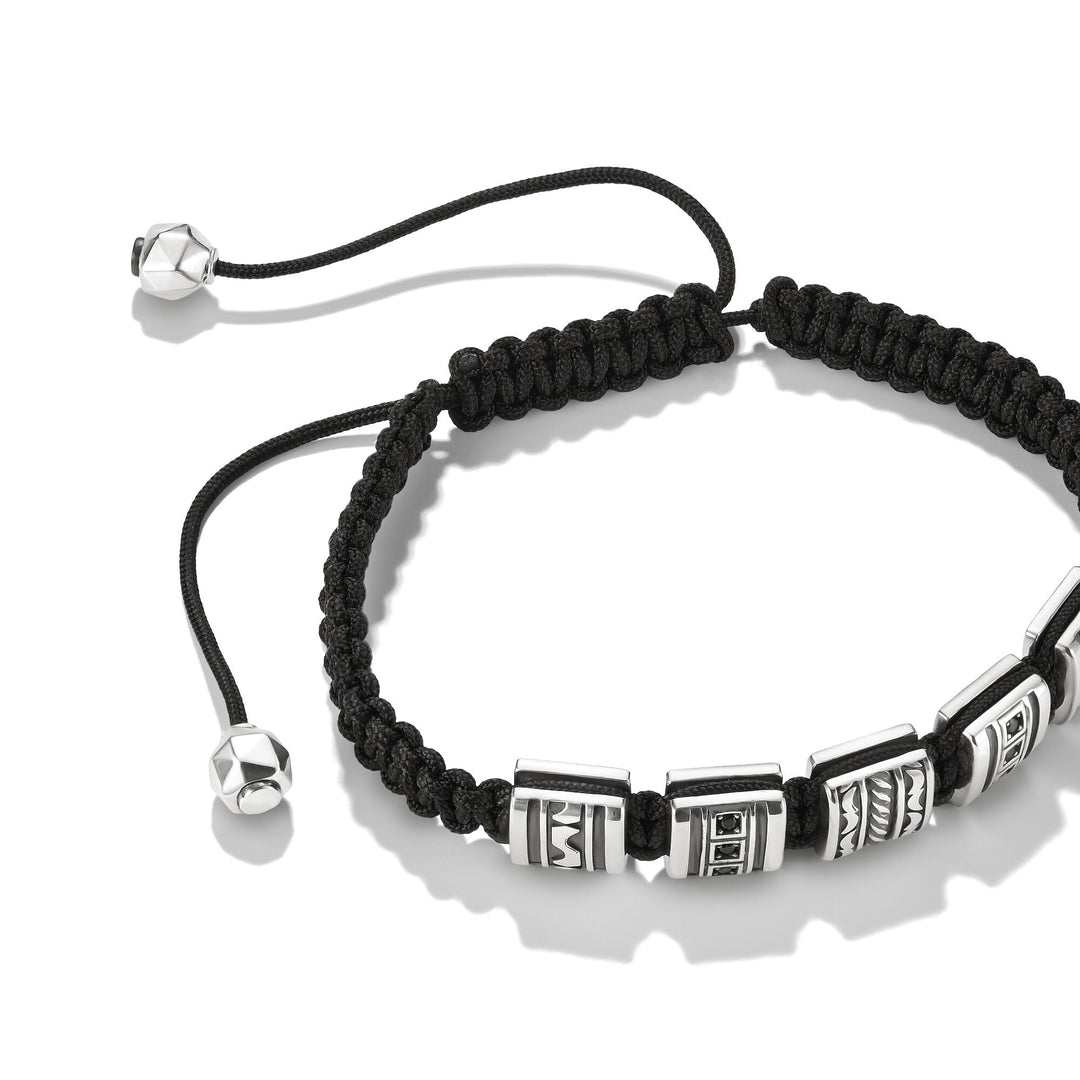 Macrame Bracelet with Black Zirconia Stones