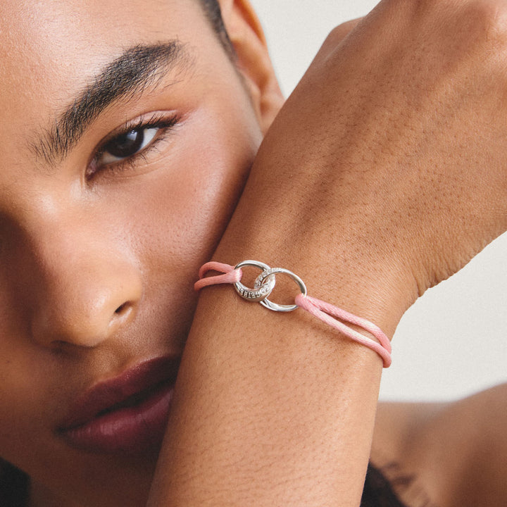 Textile bracelet Together pink with zirconia | THOMAS SABO Australia