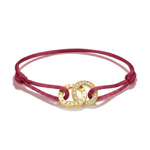 Textile bracelet Together red with zirconia | THOMAS SABO Australia