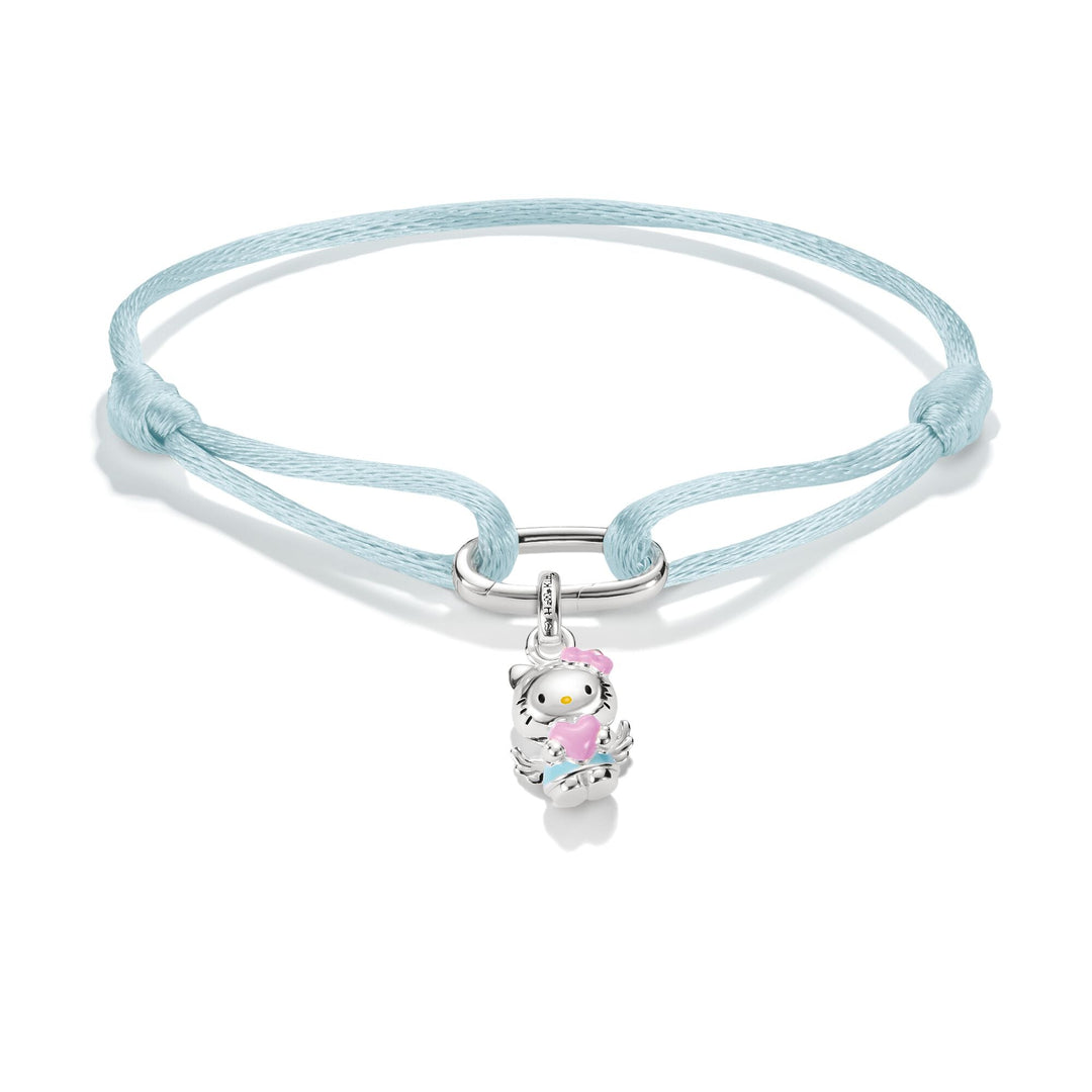Hello Kitty Textile bracelet light blue with charm | THOMAS SABO Australia