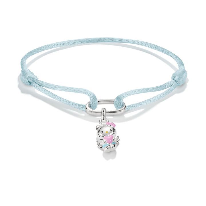 Hello Kitty Textile bracelet light blue with charm | THOMAS SABO Australia