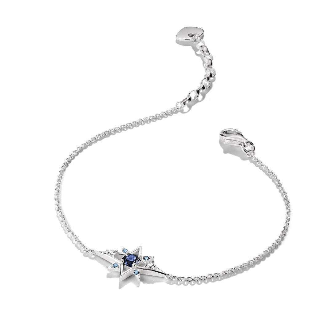 Bracelet star with blue stones