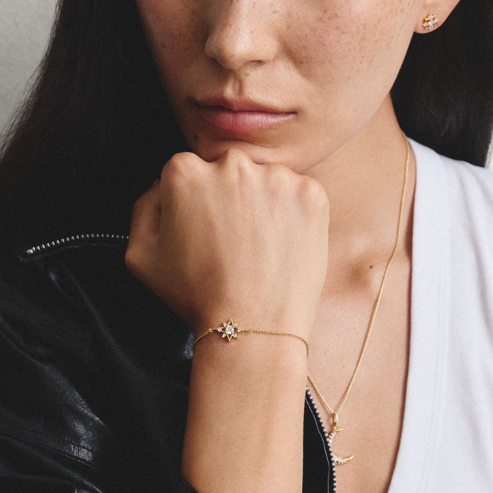 Bracelet star with zirconia