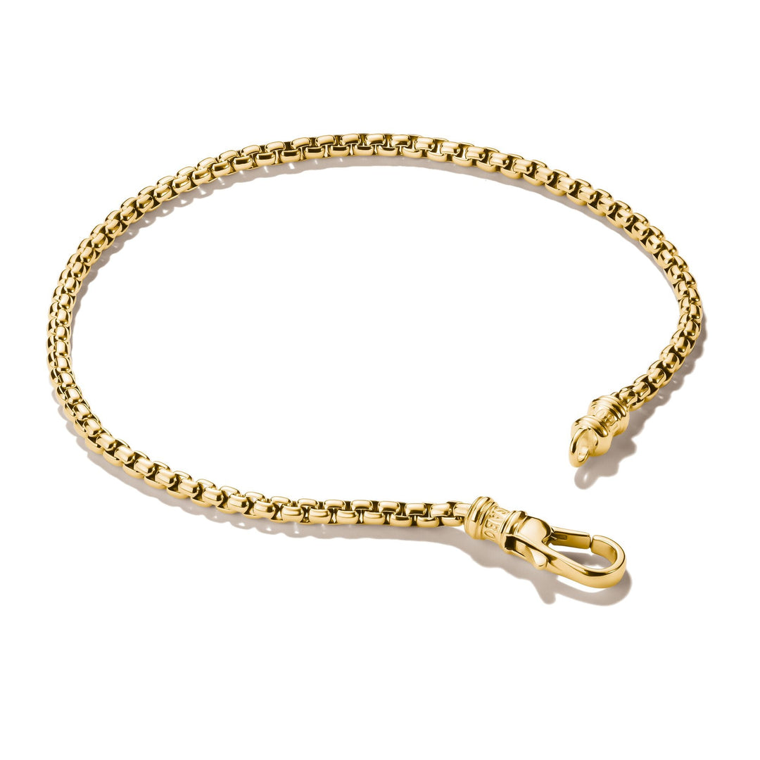 Gold-Tone Stainless Steel Box Chain Bracelet 2.7mm