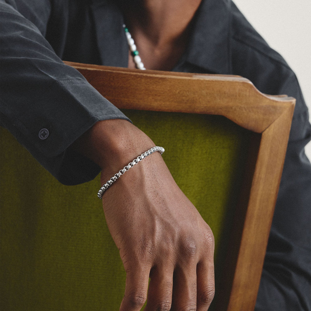 Stainless Steel Box Chain Bracelet 4mm