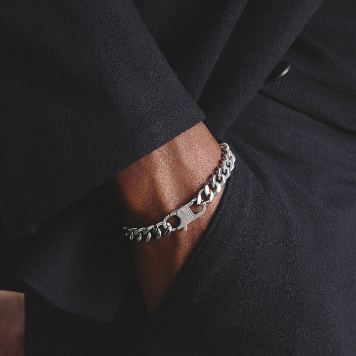 Stainless Steel Curb Chain Bracelet 9mm