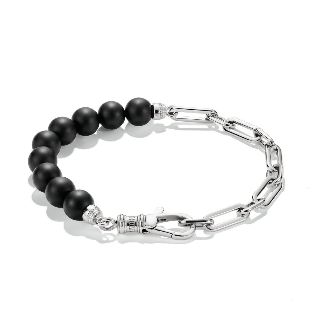 Stainless Steel Obsidian Bead Bracelet | THOMAS SABO