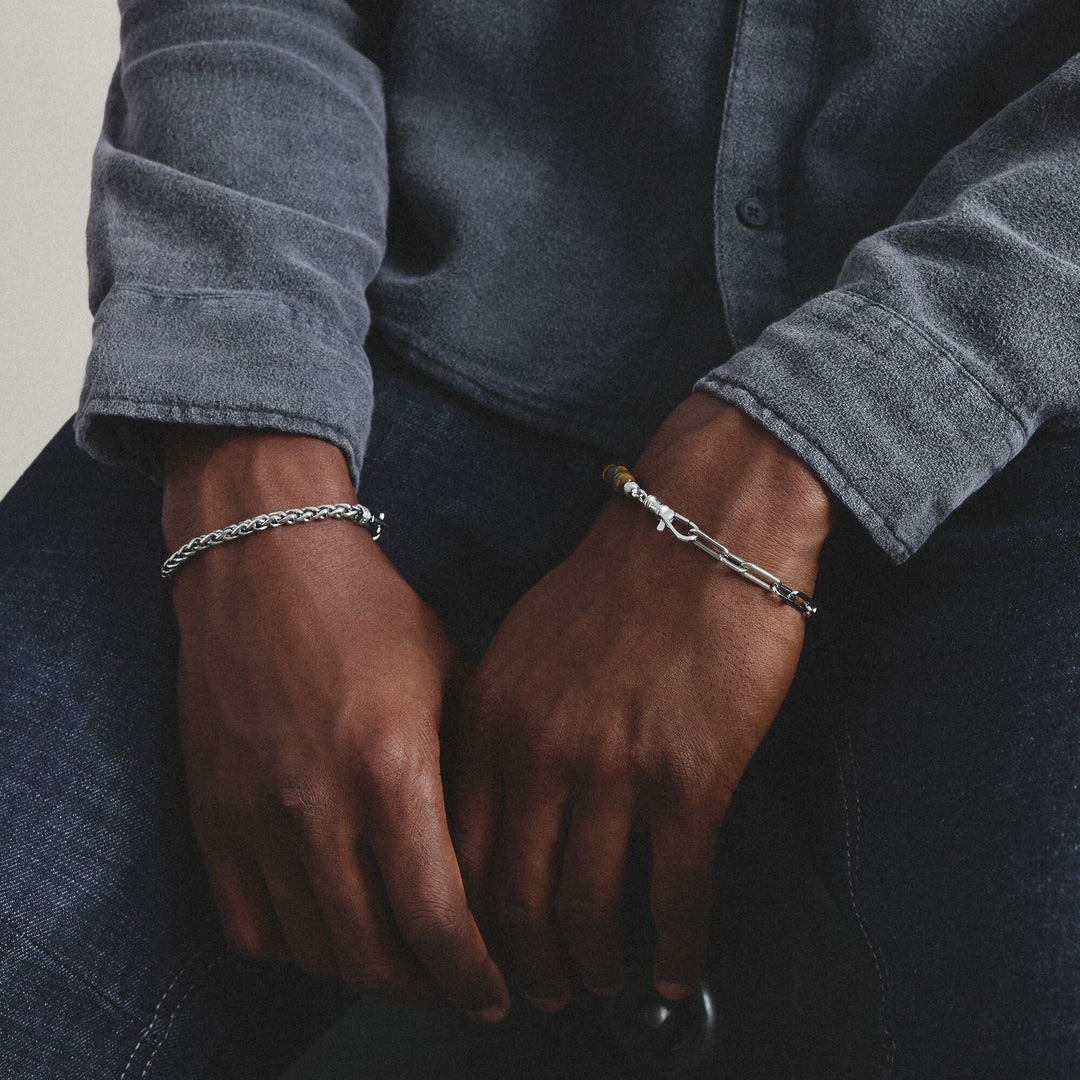 Stainless Steel Adjustable Box Chain Bracelet 5mm