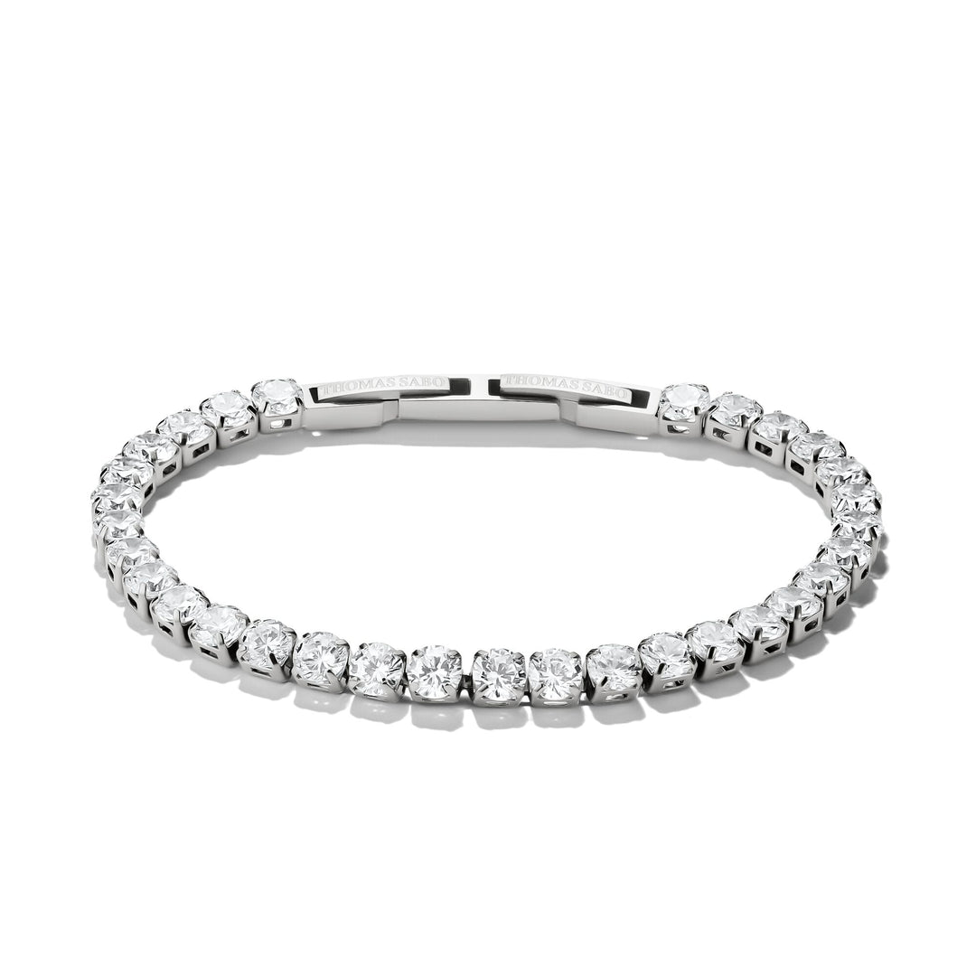 Stainless Steel Tennis Bracelet with White Zirconia | THOMAS SABO