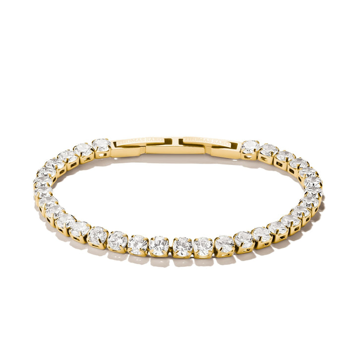 Gold-Tone Stainless Steel Tennis Bracelet with White Zirconia | THOMAS SABO