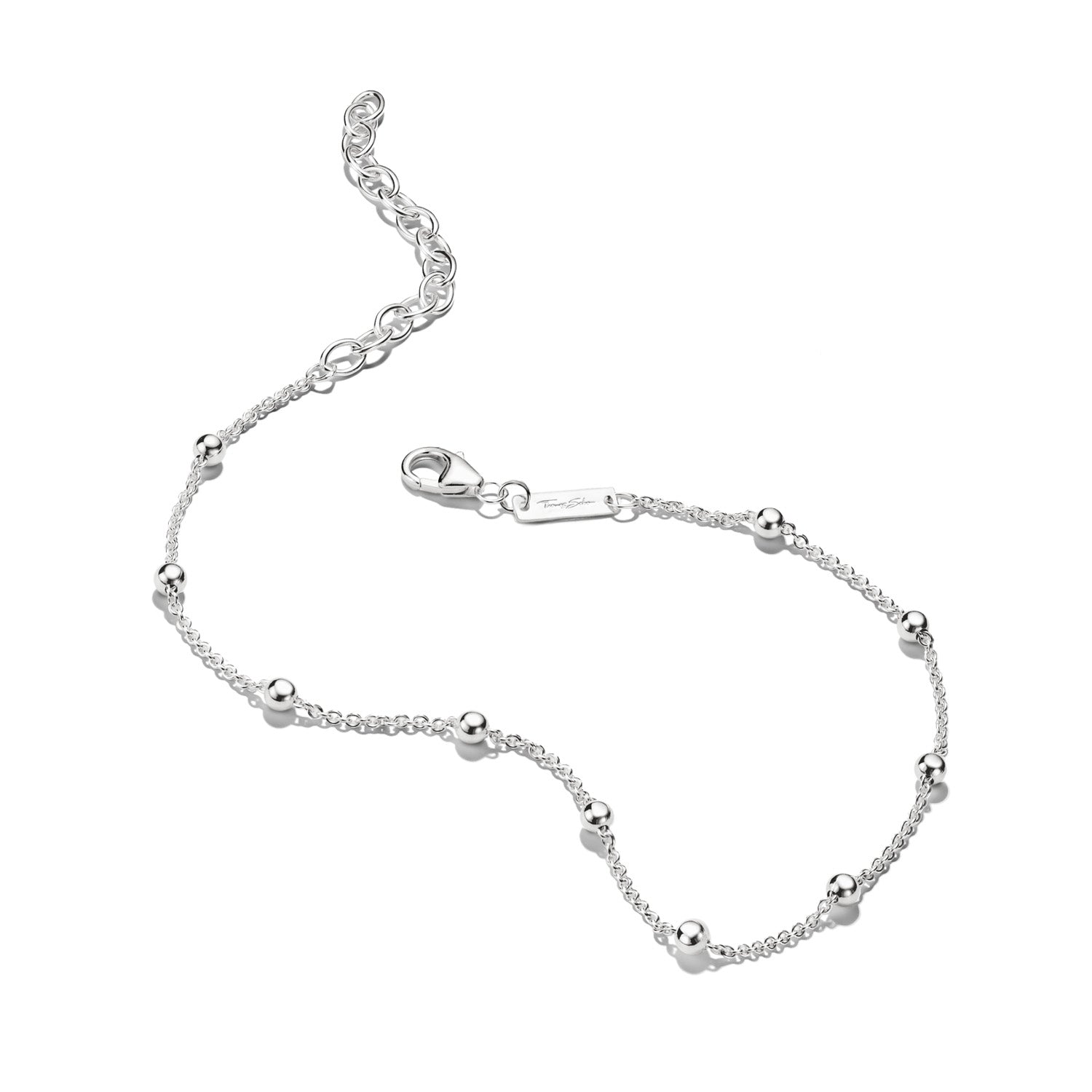 Anklet with Dots Silver