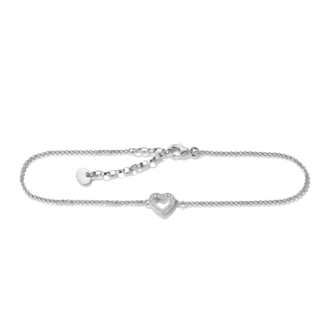 Anklet heart with zirconia | THOMAS SABO Australia