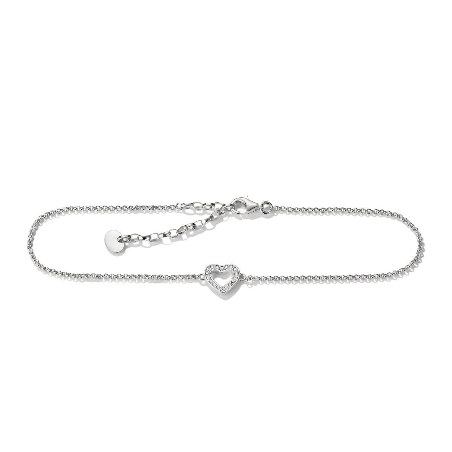 Anklet heart with zirconia | THOMAS SABO Australia