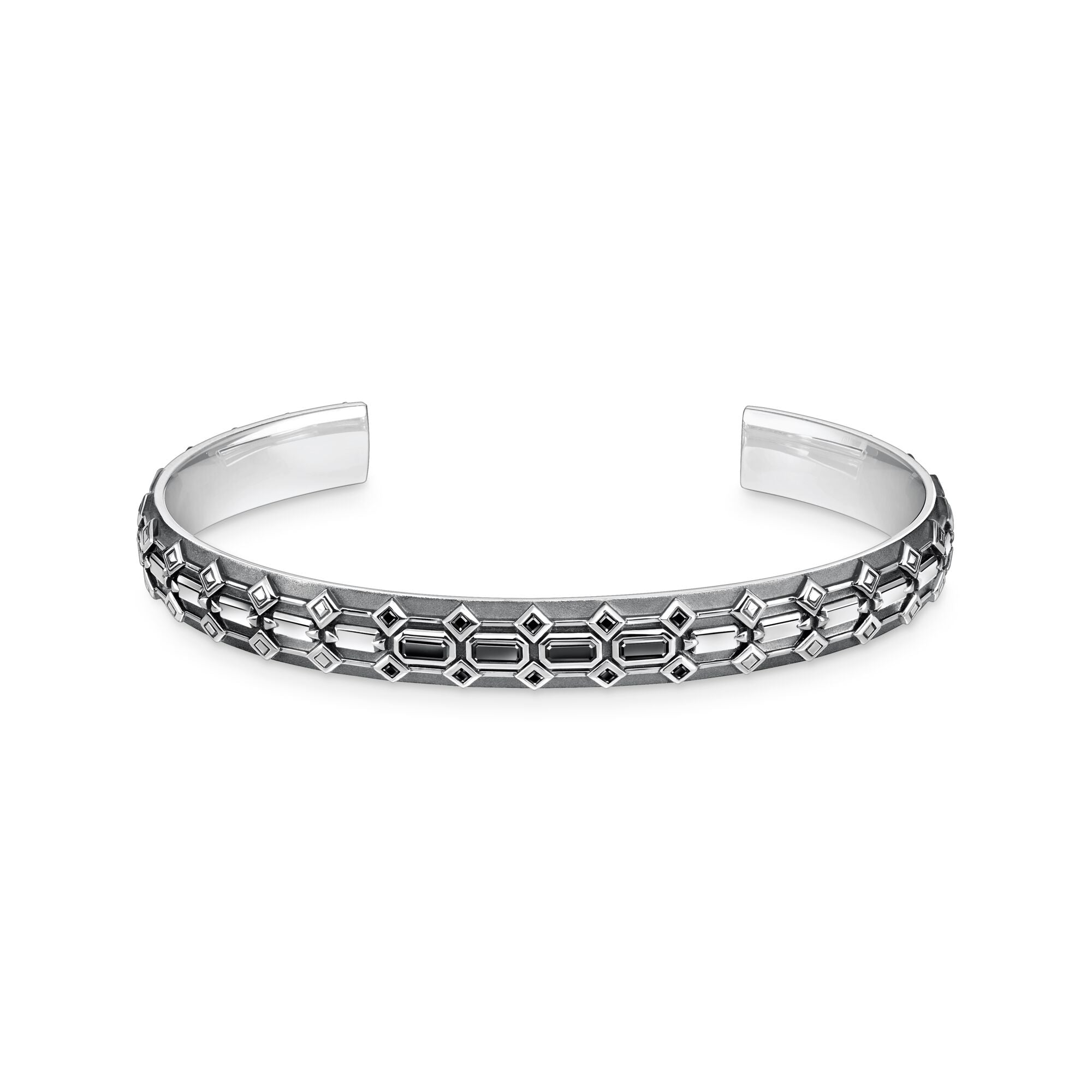Buy Bangle Crocodile shell with stones silver blackened by Thomas Sabo ...