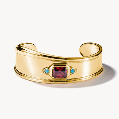 Bangle with Red Zirconia Stone