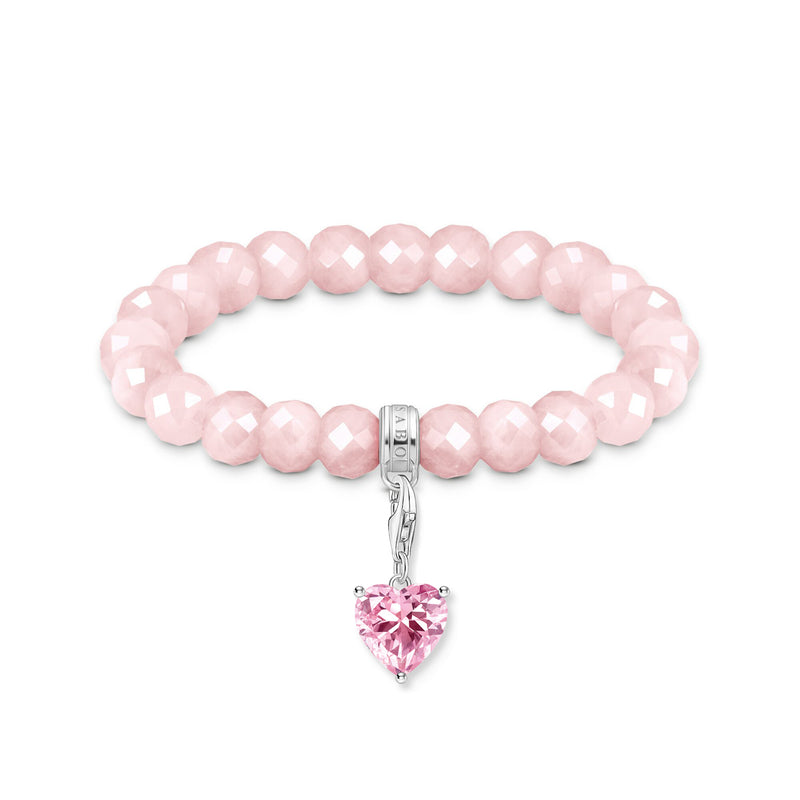 Pink Heart & Rose Quartz Bracelet Set