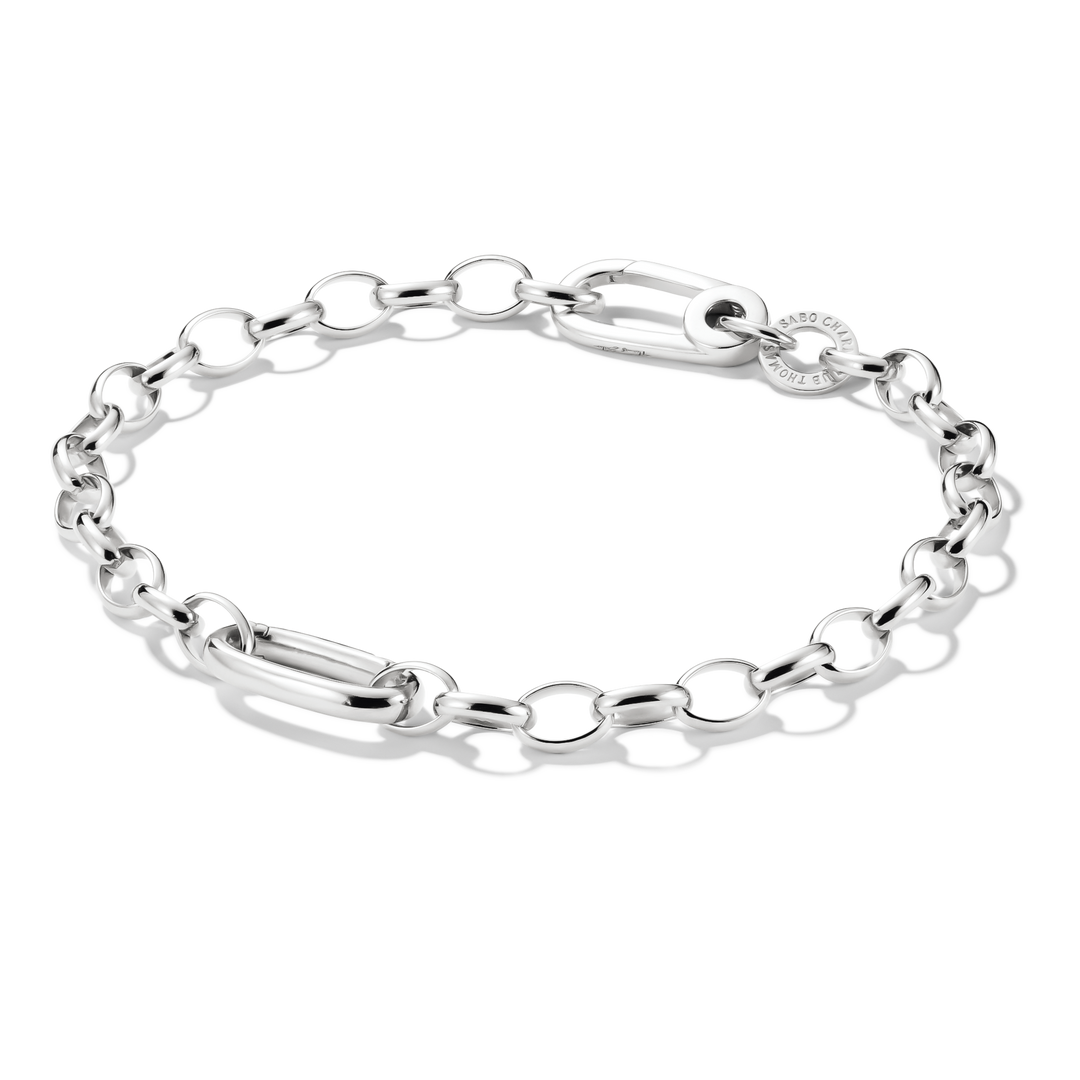 Charm bracelet with Connect link Silver