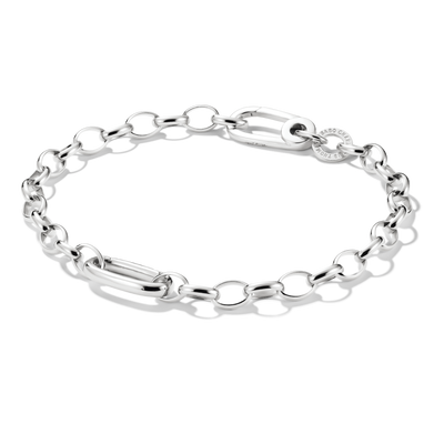 Charm bracelet with Connect link Silver