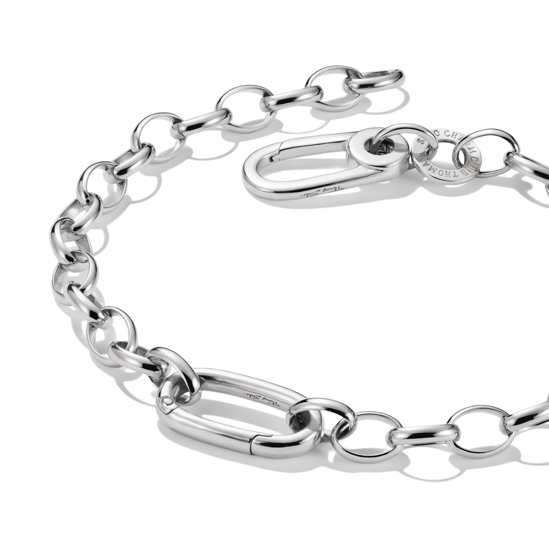Charm bracelet with Connect link Silver