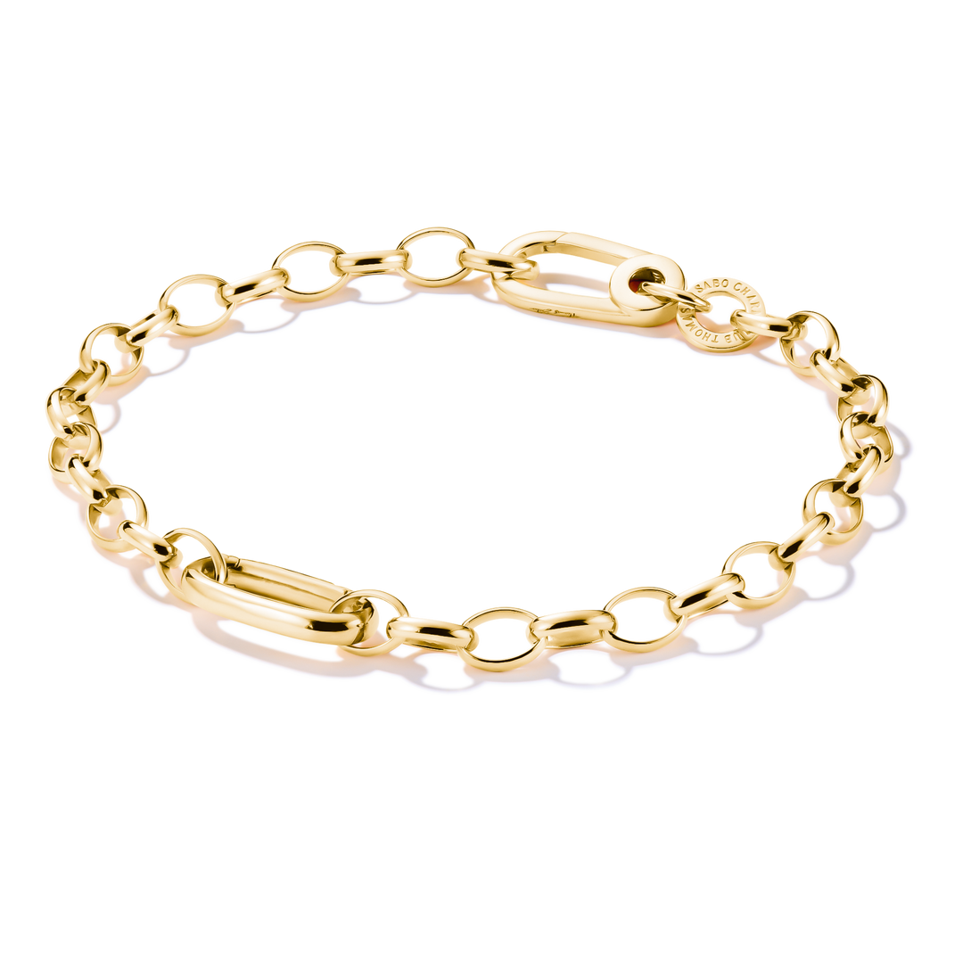Charm bracelet with Connect link Gold