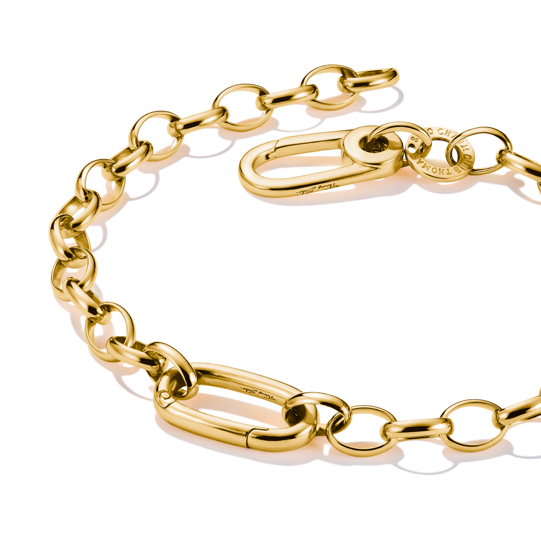 Charm bracelet with Connect link Gold