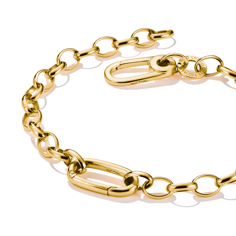 Charm bracelet with Connect link Gold