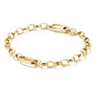 Gold-Tone Stainless Steel Charm Club Bracelet with Connect Link