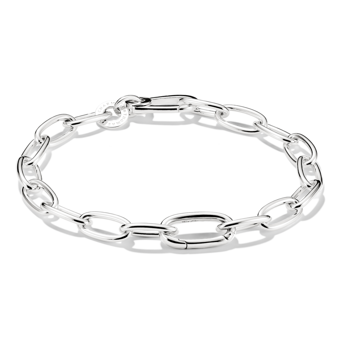Charm bracelet with Connect link Silver
