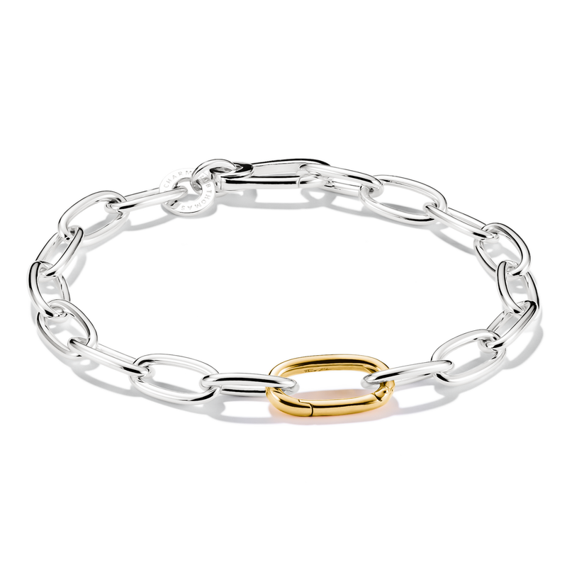 Charm bracelet bicolour with Connect link