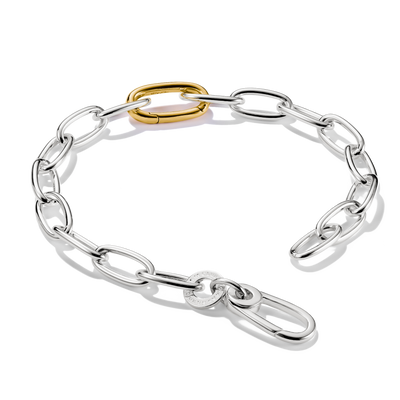 Charm bracelet bicolour with Connect link