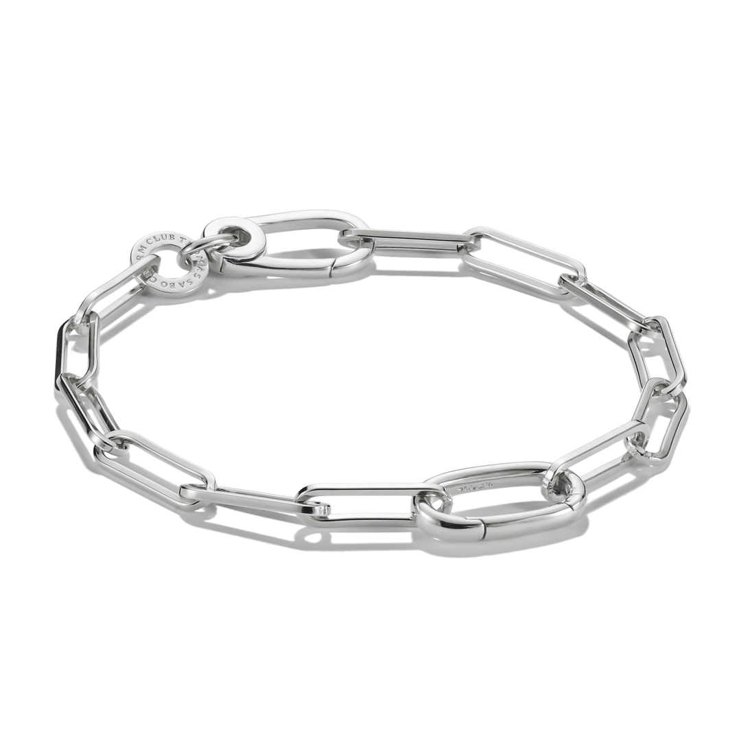 Connect Charm bracelet paperclip Silver