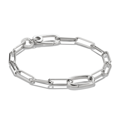 Connect Charm bracelet paperclip Silver