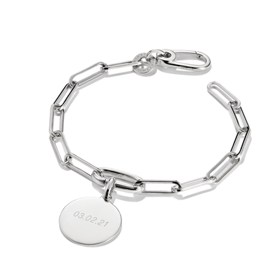 Connect Charm bracelet paperclip Silver