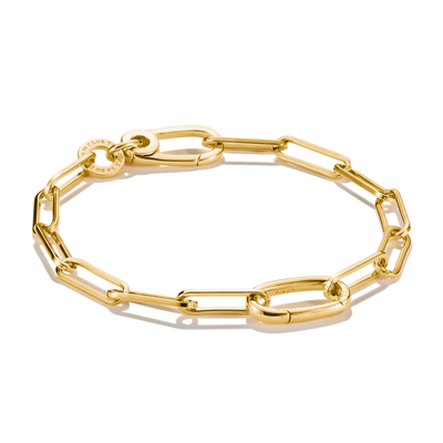 Connect Charm bracelet Paperclip Gold