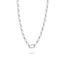 Silver-Plated Charm Club Necklace with Connect Link