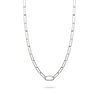 Connect Charm necklace paperclip Silver