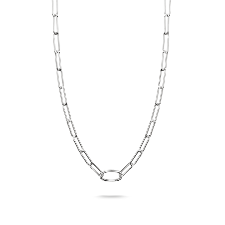 Connect Charm necklace paperclip Silver