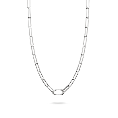 Connect Charm necklace paperclip Silver